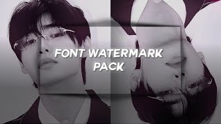 FONT WATERMARK PACK [upl. by Ahsiuqel368]