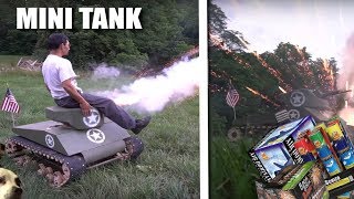 DIY GIANT Mini TANK with fireworks [upl. by Colombi]