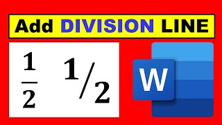 How to Add Division Line in Word  How to Put Division Line in Word [upl. by Einahpad]