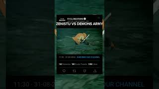 ZENISTU VS SPIDER DEMON ARMY FIGHT anime trendingshorts virlalshorts demonslayer youtubeshorts [upl. by Dalt951]