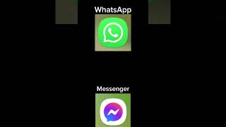 Messenger vs WhatsApp video Like viral 1m [upl. by Broida]