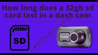 How long does a 32gb sd card last in a dash cam [upl. by Darej673]