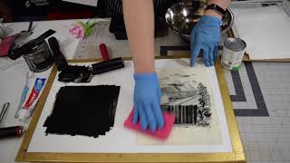 How to Print a Pronto Plate Lithograph By Hand [upl. by Niltiak]