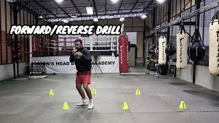 BOXING FOOTWORK DRILLS WITH CONES [upl. by Ronile255]