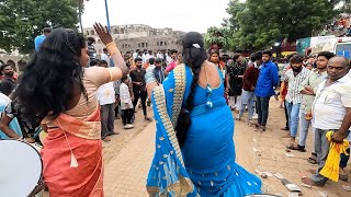 Teenmaar Dance At Golconda 2024  Telangana Bonalu  Telangana Teenmaar Dance  Mastidance [upl. by Javler]