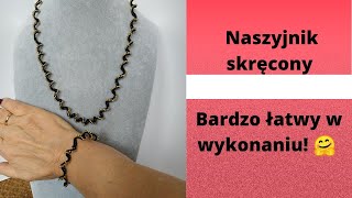 DIY TUTORIAL Jak zrobić naszyjnik SKRĘCONY naszyjnikskrecony beadednecklace handmade tutorial [upl. by Teyugn]