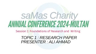 PRESENTER ALI AHMAD  Multan TOPIC 1 RESEARCH PAPER [upl. by Harlin331]