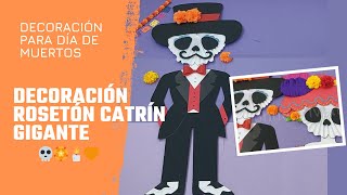 Decoración Rosetón catrín gigante 💀🏵🕯🧡 [upl. by Griffis]