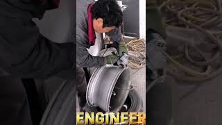 Damage Car Wheel Repair shortsvideo Good tools and machinery make work easy [upl. by Cost758]