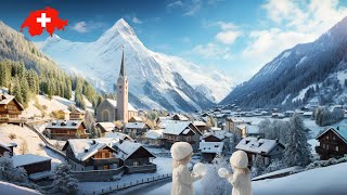 🇨🇭Most Beautiful Places In Switzerland in Winter Jungfrau Lauterbrunnen 4K Relaxing Winter Walk [upl. by Ahseal749]