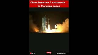 China launches 3 astronauts to Tiangong space station on Shenzhou 19 mission videoShorts [upl. by Erv]