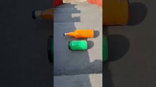 Orange vs Green glass bottles breaking  Crushing Crunchy amp soft things shorts asmr satisfying [upl. by Peedus]