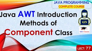 L77 Java AWT Introduction  Methods of Component Class  Java Programming Lectures in Hindi [upl. by Ynnaj925]