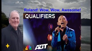 Roland Abante STUNS with I Will Always Love You by Whitney Houston Qualifiers AGT 2023  REACTION [upl. by Eilsil132]