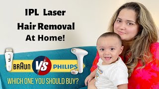 What is IPL Laser How to do IPL Laser Hair Removal at Home BRAUN IPL vs PHILIPS LUMEA [upl. by Atnuahs]