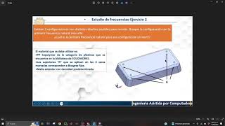 SOLIDWORKSEstudio de Frecuencia 2 [upl. by Aivil]