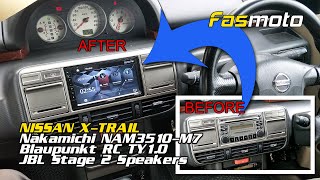 Nissan XTrail T30  Nakamichi NAM3510M7 Blaupunkt Camera JBL Stage 2 Speakers Sound Proofing [upl. by Rettig]