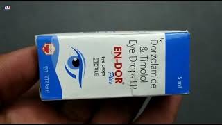 ENDor Plus Eye Drops  Dorzolamide amp Timolol Eye drops Ip Uses  Endor Plus Eye drops uses Dosage [upl. by Bodkin386]