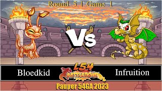 Neopets Battledome  L54 THE PAUPER 54GA  Bloedkid VS Infruition R5G1 [upl. by Procto]