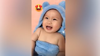 Cute and Funny baby laughing Videos  Try not to laugh Challenge [upl. by Esilrac]