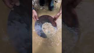 Traditional gold mining gold dust goldpanning fyp [upl. by Xavler]