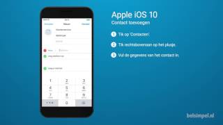 Tips amp Tricks  Apple iPhone Contact toevoegen iOS 10 [upl. by Llemert667]