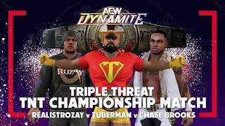 AEW Dynamite RealistRozay v Chase Brooks v Tuberman  Triple Threat TNT Title Match aewdynamite [upl. by Arykat312]