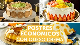 Postres económicos con queso crema  kiwilimón [upl. by Aimas]