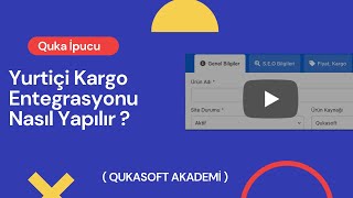 Yurtiçi Kargo Entegrasyonu Nasıl Yapılır [upl. by Teddi]