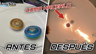 Como hacer que los beyblade saquen chispas tutorial [upl. by Cini]