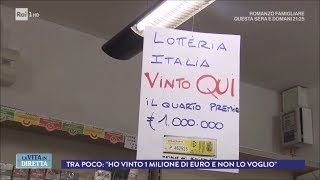 Lotteria Italia vince e lascia 1 milione alla figlia disoccupata  La Vita in Diretta 08012018 [upl. by Cram]