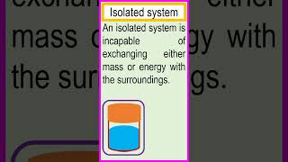 An isolated system one of the thermodynamic systems chemistry [upl. by Dnomed]