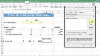 Linear Programming LP Optimization with Excel Solver [upl. by Salamanca]