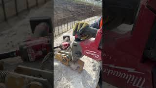 Panchito securing turnbuckles with his MilwaukeeTool M18 Rotary Hammer Drill and M12 Stubby [upl. by Ela]