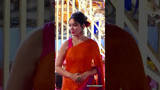 Munmun Dutta looks drop dead gorgeous in a multicolour saree at Durga Puja [upl. by Wystand]