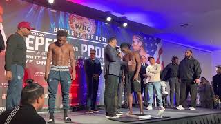 Charles CONWELL Vs JUAN CARLOS ABREU weigh in and face off  Prograis vs Zapeda weigh in [upl. by Atsylak]