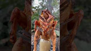 Survival Skills Single mom grill whole Chicken on bottle survival camping bushcraft viralvideo [upl. by Inhoj]