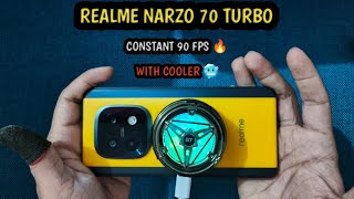 Finally Constant 90 Fps After Cooling Fan  Realme narzo 70 Turbo 🔥 Gameplay  Handcam [upl. by Willett97]