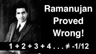 Ramanujan proved wrong 1  2  3  4    ≠ 112 [upl. by Refotsirc]