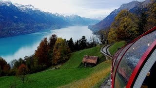 Scenic Switzerland from The Brienz Rothorn Bahn Cog Railway [upl. by Ruosnam]