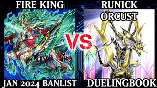 Fire King vs Runick Orcust  Dueling Book [upl. by Animehliw]