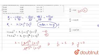 For the nonstoichiometric reaction 2ABrarrCD The following kinetic data were obtained [upl. by Sup]