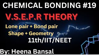 VSPER THEORY CLASS 11th Chemical bonding [upl. by Nittirb609]