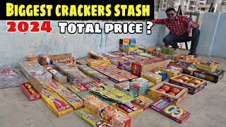 New Biggest crackers stash 2024 Wort rs  Different types of crackers  Diwali crackers [upl. by Polloch270]