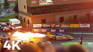 Jet Funny Cars Round 1  2015 Night Under Fire  4K [upl. by Eanyl]