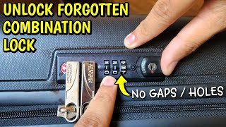 How To Unlock Forgotten Combination Lock Password  Open TSA 007 Suitcase Luggage Bag Password Lock [upl. by Tynan]