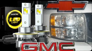 AUXITO LED Headlight Install 0713 Chev GMC 1500 [upl. by Durning357]