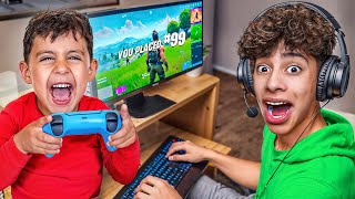 my Little Brother CONTROLS my Fortnite Game 😡 [upl. by Modeste]