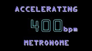 Metronome speed ramp 200 to 400 Crush your speed playing starting slow and accelerating [upl. by Carola806]