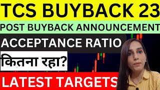 TCS post buyback announcement TCS buyback acceptance ratio TCS buyback 2023  TCS share news today [upl. by Atoiganap]